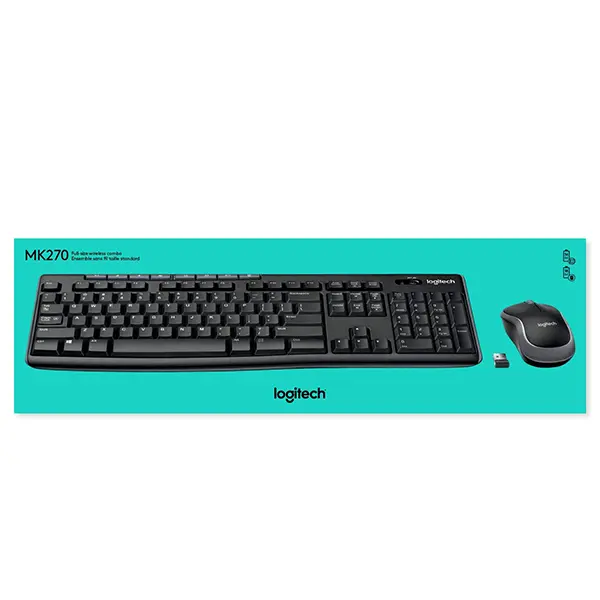 Logitech MK270 2.4Ghz Wireless Desktop Mouse and Keyboard Combo
