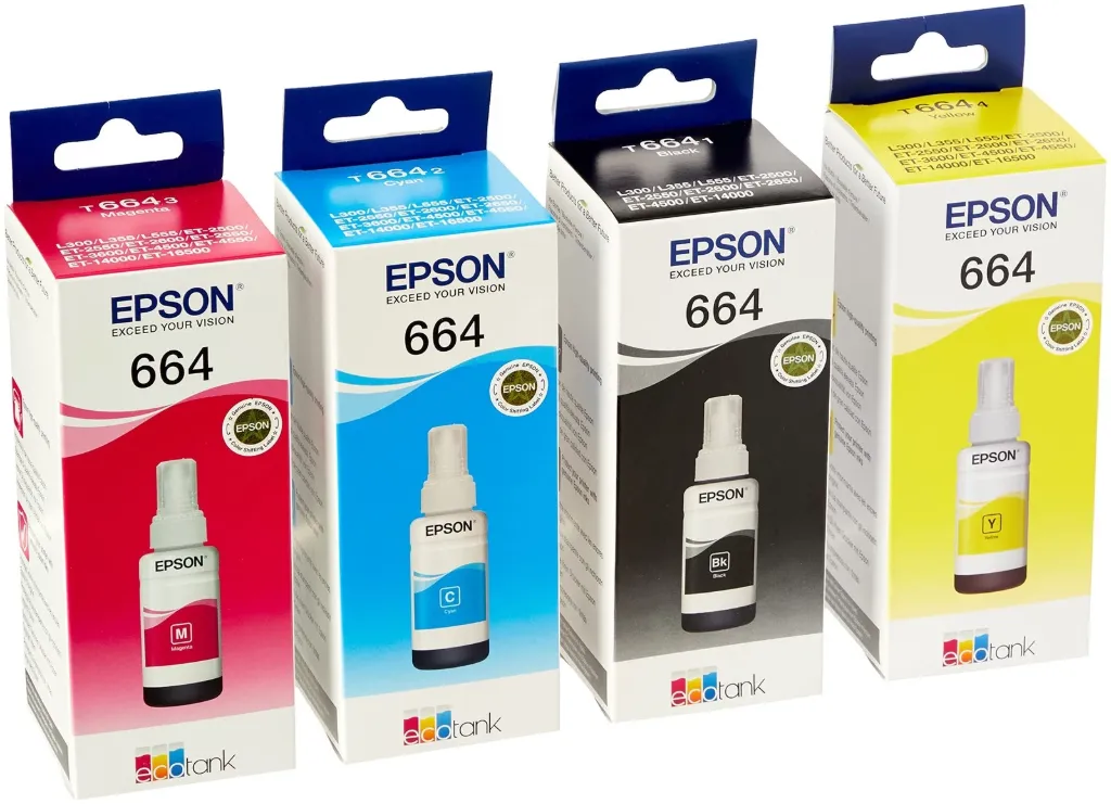 Assorted Epson INK Bottles